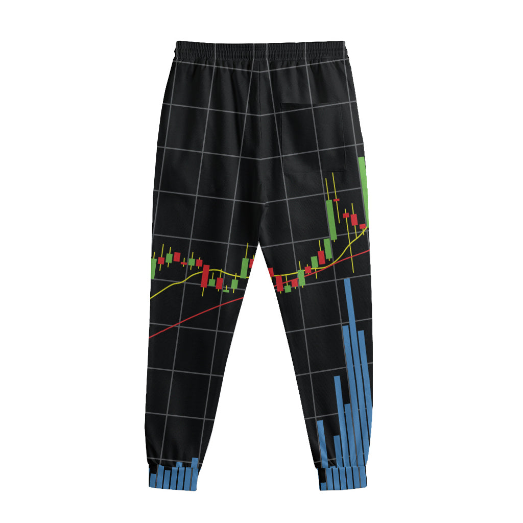 Candlestick Stock Graph Chart Print Sweatpants