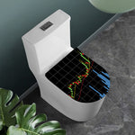 Candlestick Stock Graph Chart Print Toilet Lid Cover