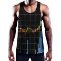 Candlestick Stock Graph Chart Print Men's Workout Tank Top