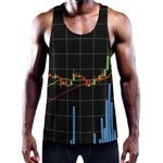 Candlestick Stock Graph Chart Print Training Tank Top