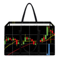 Candlestick Stock Graph Chart Print Utility Tote Bag