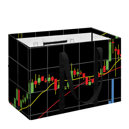 Candlestick Stock Graph Chart Print Utility Tote Bag