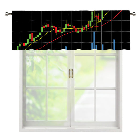Candlestick Stock Graph Chart Print Window Valance