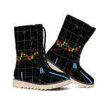 Candlestick Stock Graph Chart Print Winter Boots