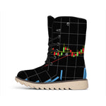 Candlestick Stock Graph Chart Print Winter Boots