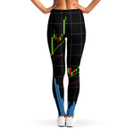 Candlestick Stock Graph Chart Print Women's Leggings