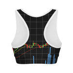 Candlestick Stock Graph Chart Print Women's Sports Bra
