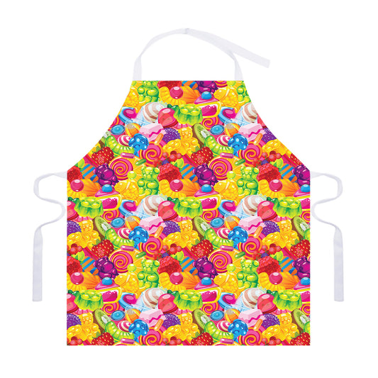 Candy And Jelly Pattern Print Adjustable Apron