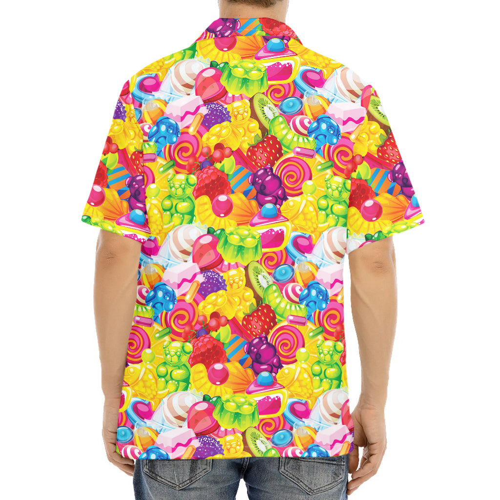 Candy And Jelly Pattern Print Aloha Shirt