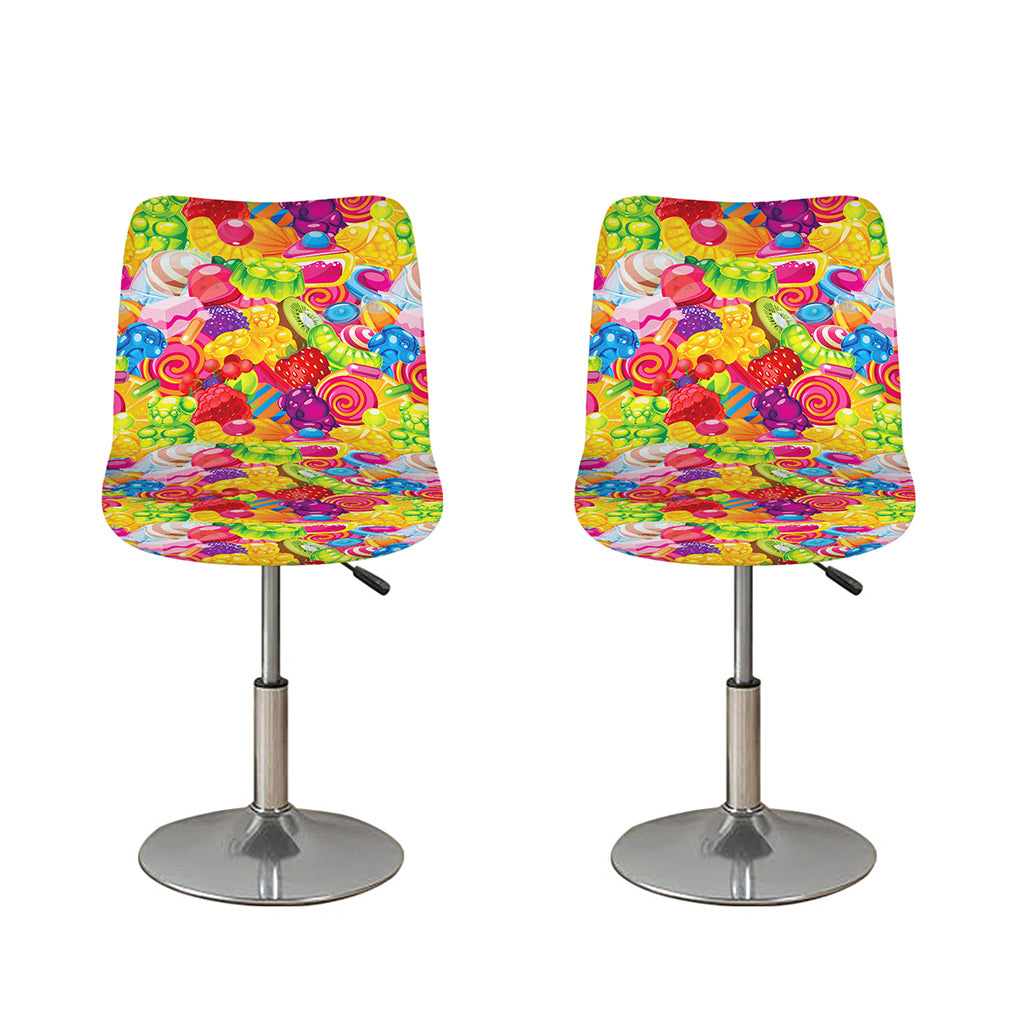 Candy And Jelly Pattern Print Bar Stool Covers
