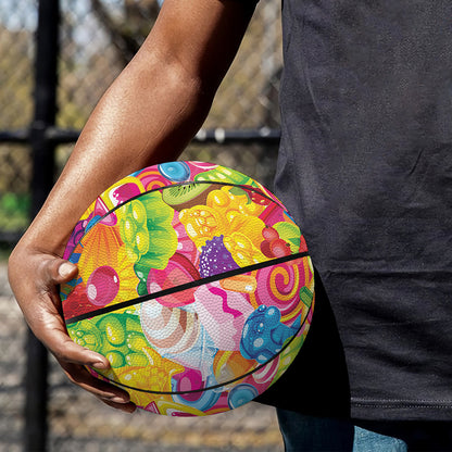 Candy And Jelly Pattern Print Basketball
