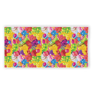 Candy And Jelly Pattern Print Beach Towel