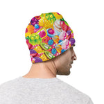 Candy And Jelly Pattern Print Beanie