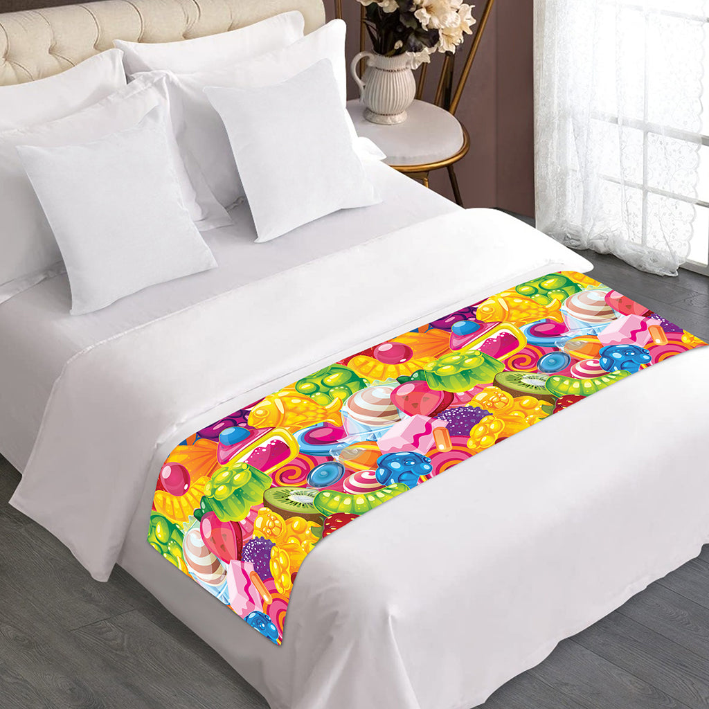 Candy And Jelly Pattern Print Bed Runner