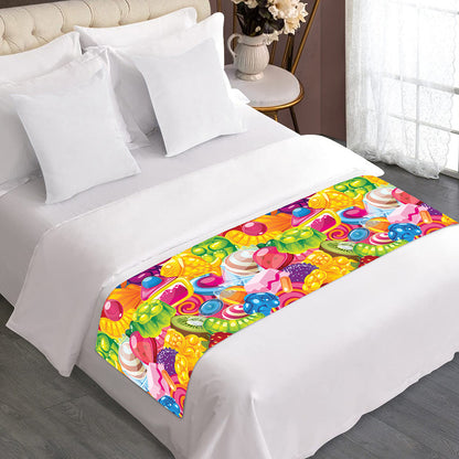 Candy And Jelly Pattern Print Bed Runner