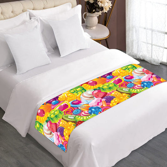 Candy And Jelly Pattern Print Bed Runner