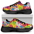 Candy And Jelly Pattern Print Black Chunky Shoes