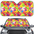 Candy And Jelly Pattern Print Car Windshield Sun Shade