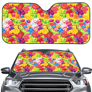 Candy And Jelly Pattern Print Car Windshield Sun Shade