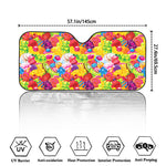 Candy And Jelly Pattern Print Car Windshield Sun Shade