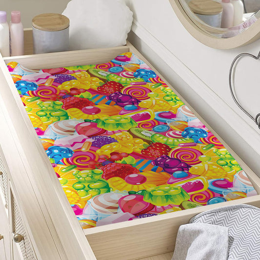 Candy And Jelly Pattern Print Changing Pad Cover