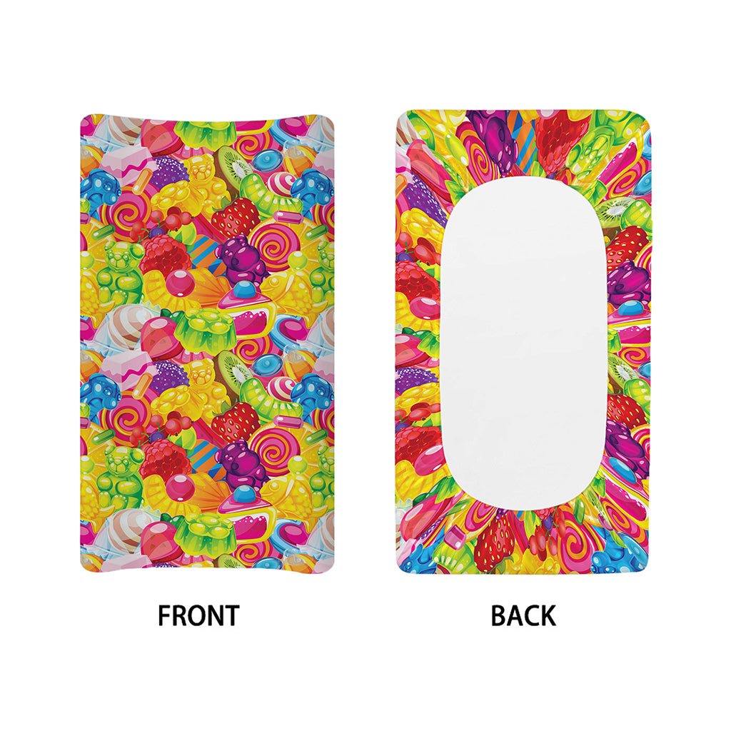 Candy And Jelly Pattern Print Changing Pad Cover