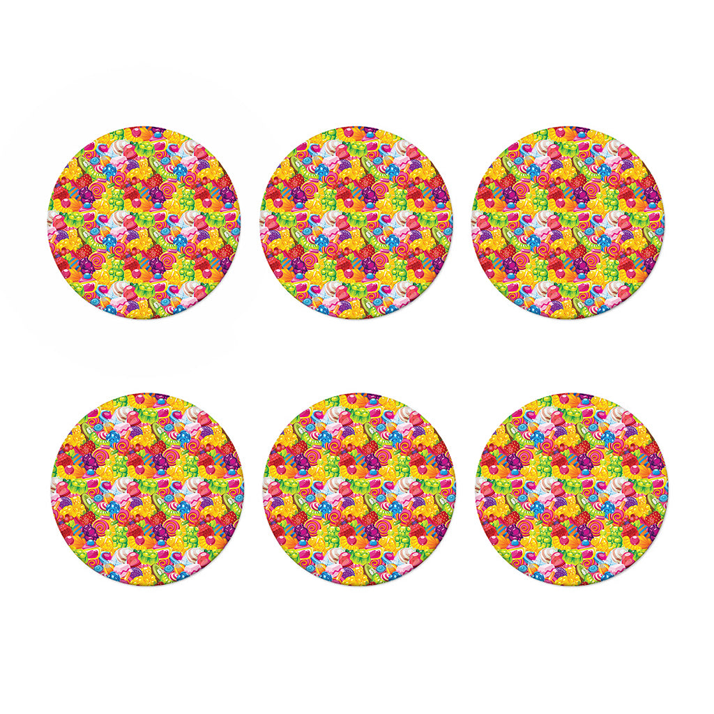 Candy And Jelly Pattern Print Coaster Set