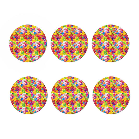 Candy And Jelly Pattern Print Coaster Set