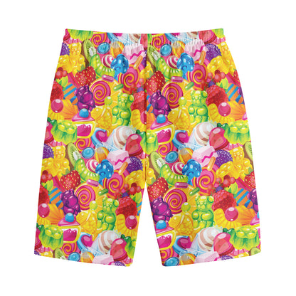 Candy And Jelly Pattern Print Cotton Shorts