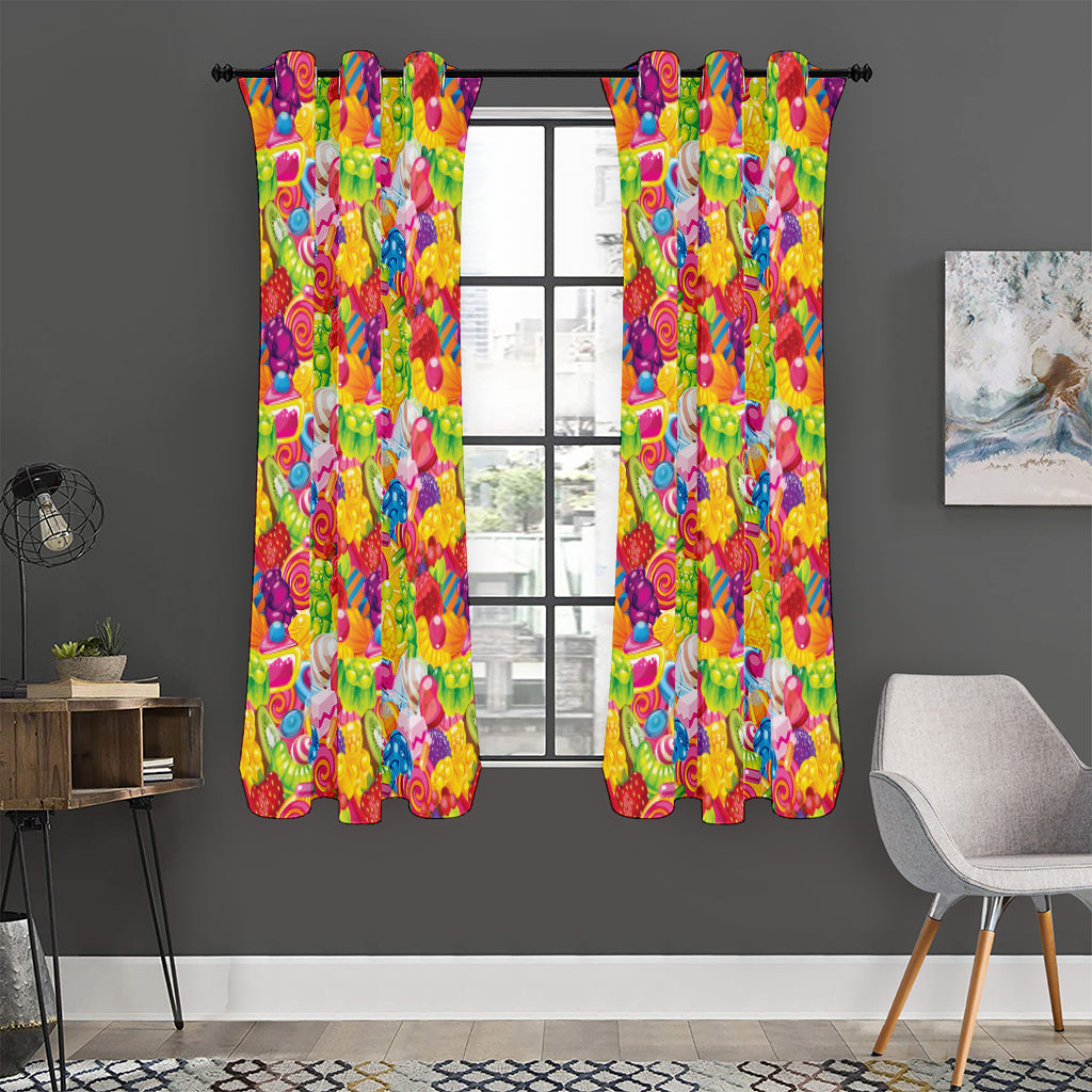 Candy And Jelly Pattern Print Curtain