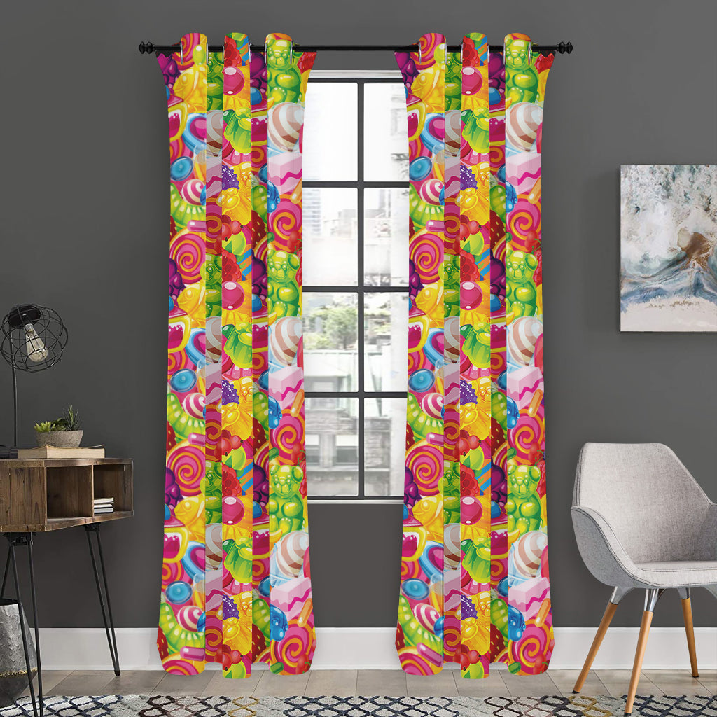 Candy And Jelly Pattern Print Curtain