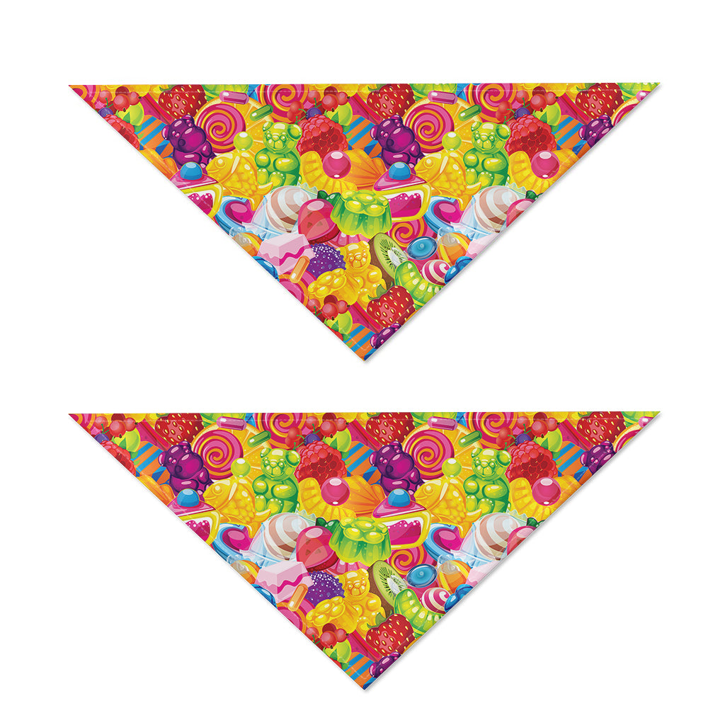 Candy And Jelly Pattern Print Dog Bandana