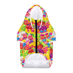 Candy And Jelly Pattern Print Dog Zip Up Hoodie