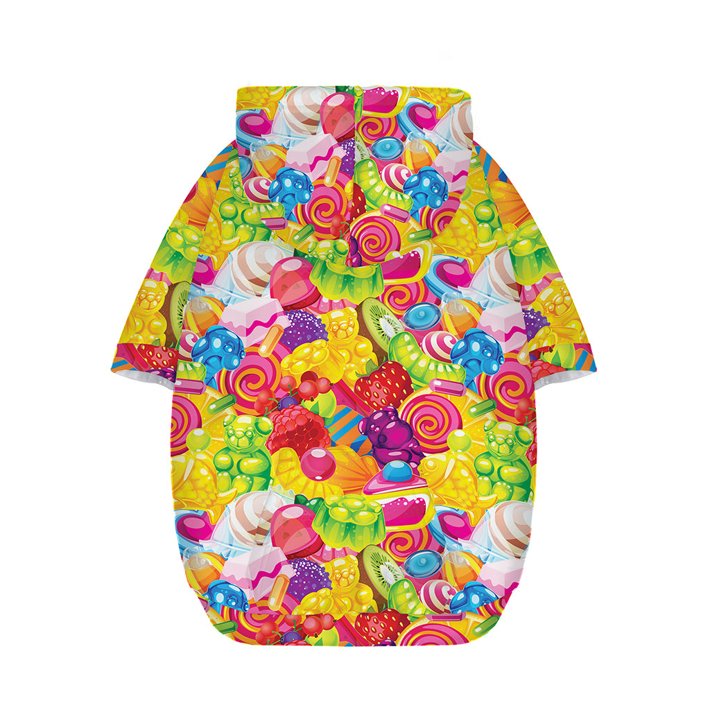 Candy And Jelly Pattern Print Dog Zip Up Hoodie