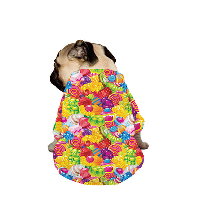 Candy And Jelly Pattern Print Dog Zip Up Jacket