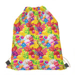 Candy And Jelly Pattern Print Drawstring Bag