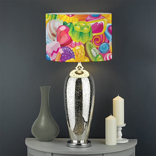 Candy And Jelly Pattern Print Drum Lamp Shade