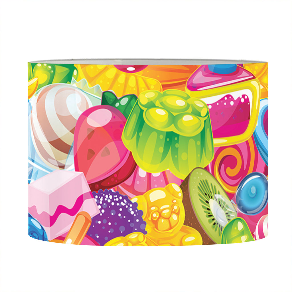 Candy And Jelly Pattern Print Drum Lamp Shade