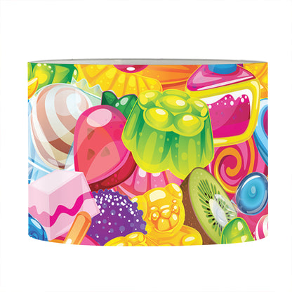 Candy And Jelly Pattern Print Drum Lamp Shade