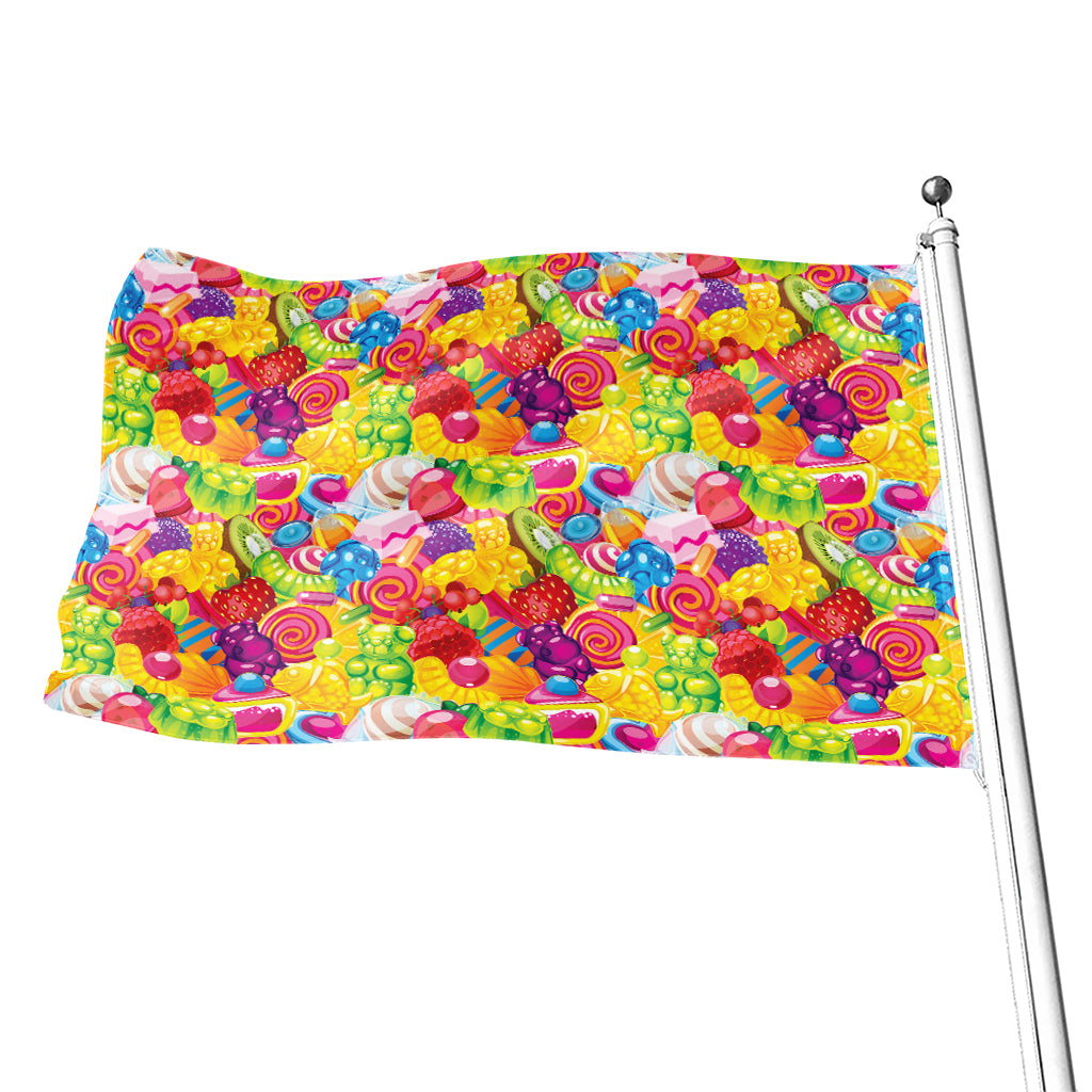 Candy And Jelly Pattern Print Flag