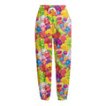 Candy And Jelly Pattern Print Fleece Lined Knit Pants