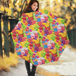 Candy And Jelly Pattern Print Foldable Umbrella