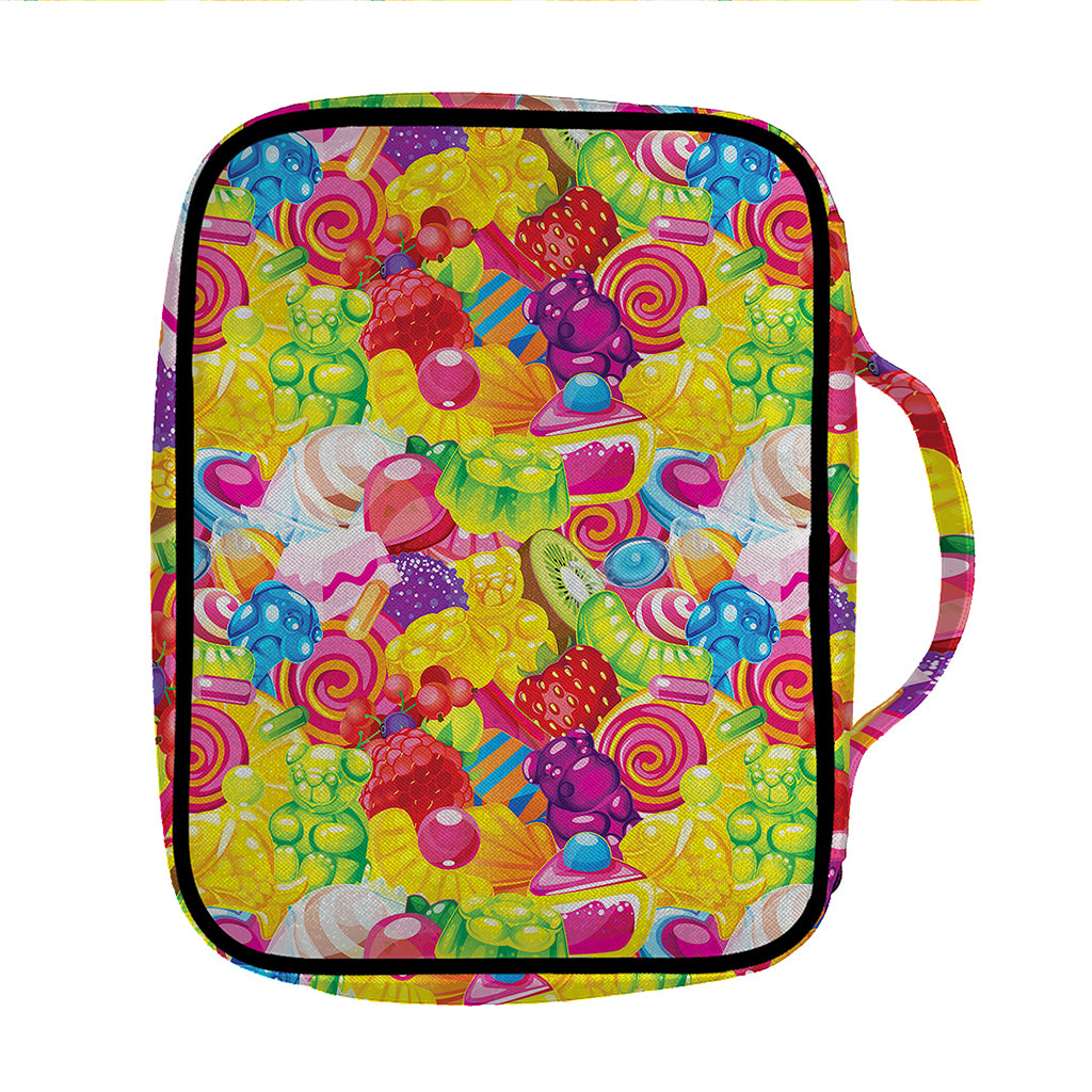Candy And Jelly Pattern Print Front Pocket Bible Bag
