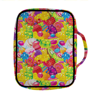 Candy And Jelly Pattern Print Front Pocket Bible Bag