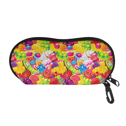 Candy And Jelly Pattern Print Glasses Case