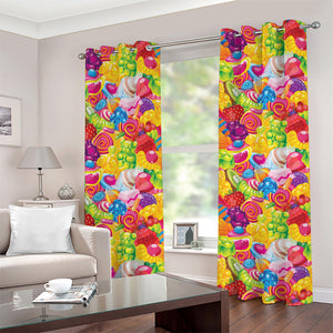 Candy And Jelly Pattern Print Grommet Curtains