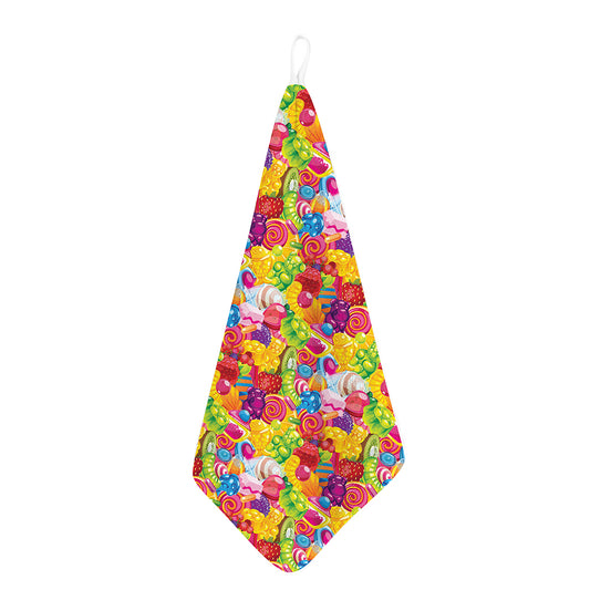 Candy And Jelly Pattern Print Hand Towel