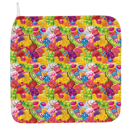 Candy And Jelly Pattern Print Hand Towel