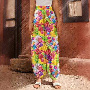 Candy And Jelly Pattern Print Harem Pants