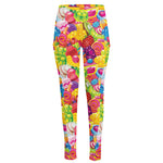 Candy And Jelly Pattern Print High-Waisted Pocket Leggings